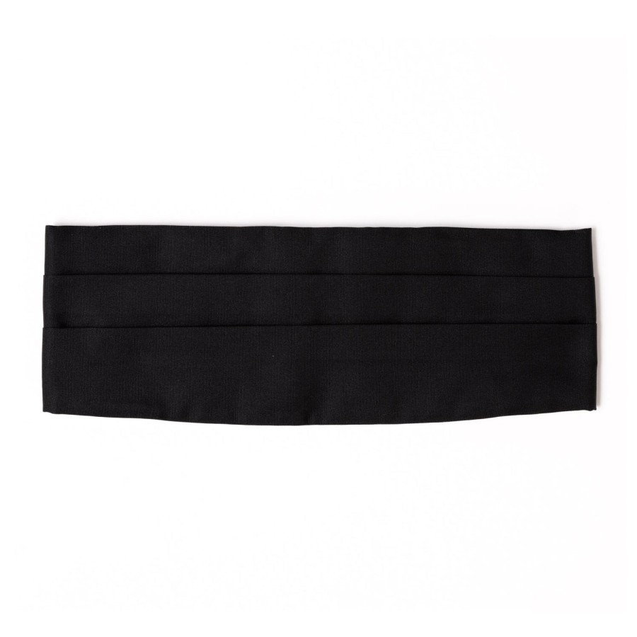 Ties | Petronius Exclusively For Michael Jondral: Black Cummerbund Made Of Pure Grosgra