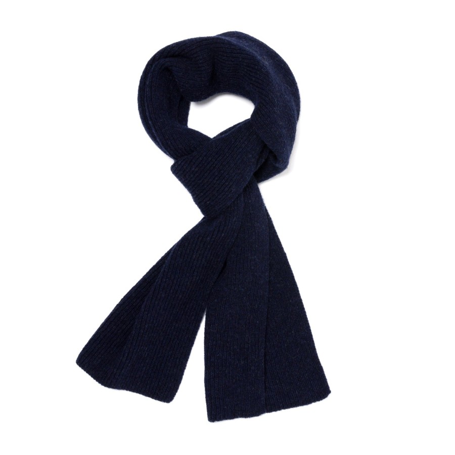 Scarfs | William Lockie Scarf "Ribbed Scarf" Made Of Pure Lambswool - 3 Ply