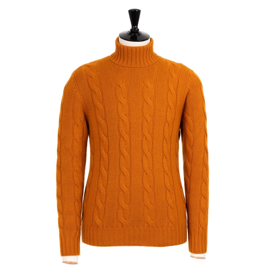 Knitwear | Di Poldo Delle Alpi Torino" Turtleneck Sweater In Pure Cariaggi Cashmere - Hand