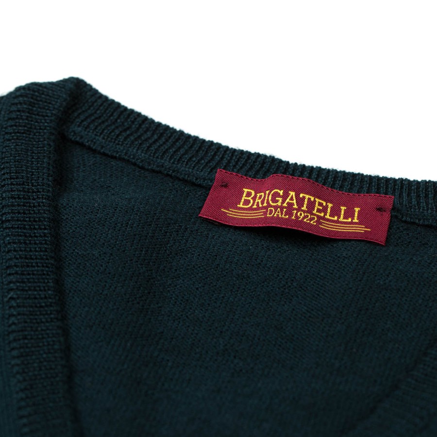Knitwear | Brigatelli dal 1922 Brigatelli Dal 1922 Per Michael Jondral: V-Pullover Made Of Finest Mer
