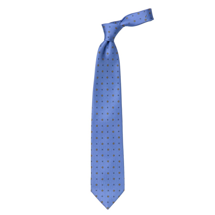Ties | E. Marinella Blue Patterned Silk Tie