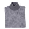 Knitwear | Brigatelli dal 1922 Square-Jacquard Merino Wool And Cashmere Turtleneck Sweater - 1 Ply Ca