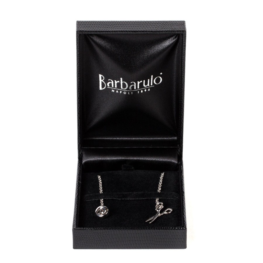 Cufflinks & Jewelry | Barbarulo Napoli Lapel Chain "Sartorial Scissor" Made Of Sterling Silver - Purely Handc
