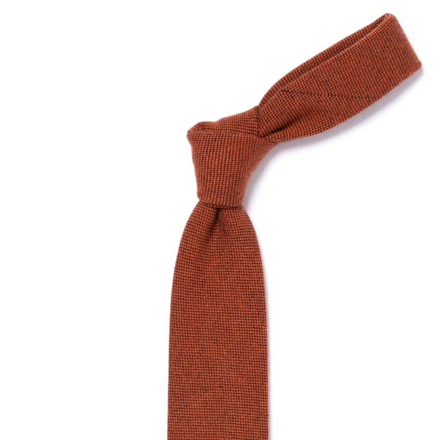 Ties | Cesare Attolini Ca Archivio Storico: Tie "Testa Dell'Ago" In Pure Cashmere - Handrolle