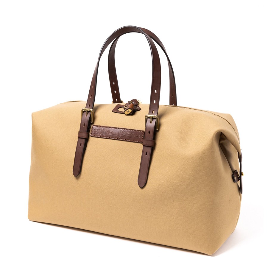 Bags | Felisi Travel Bag "Happy Weekend" Made Of Cotton Canvas And Saddle Leather -