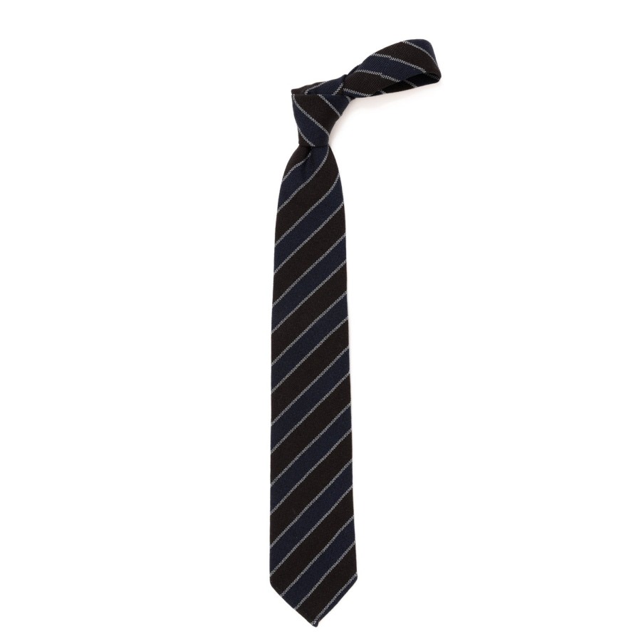 Ties | Cesare Attolini Ca Archivio Storico: Tie "Striscia Del Studente" In Wool And Silk - Ha
