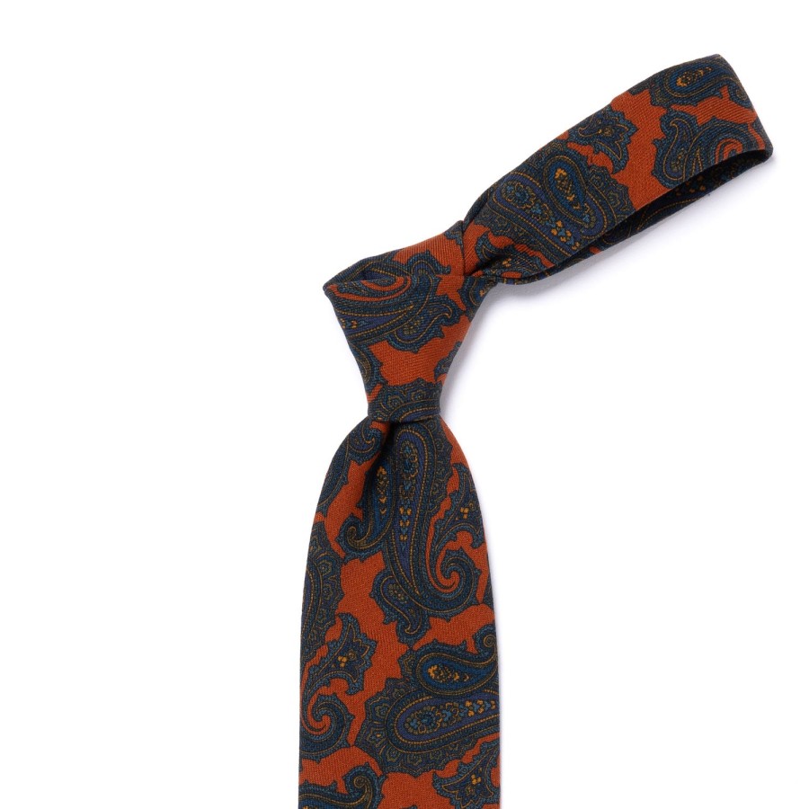 Ties | Cesare Attolini Ca Archivio Storico: Tie "Vecchio Cachemire" In Pure Wool - Handrolled