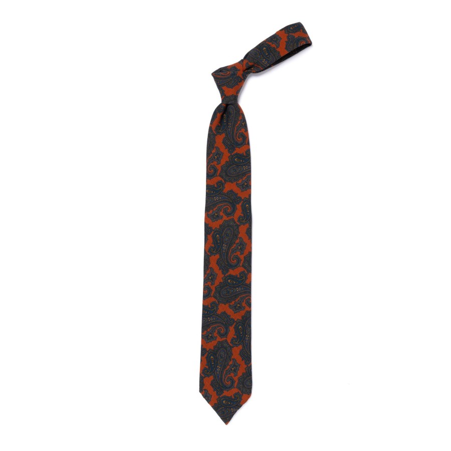 Ties | Cesare Attolini Ca Archivio Storico: Tie "Vecchio Cachemire" In Pure Wool - Handrolled