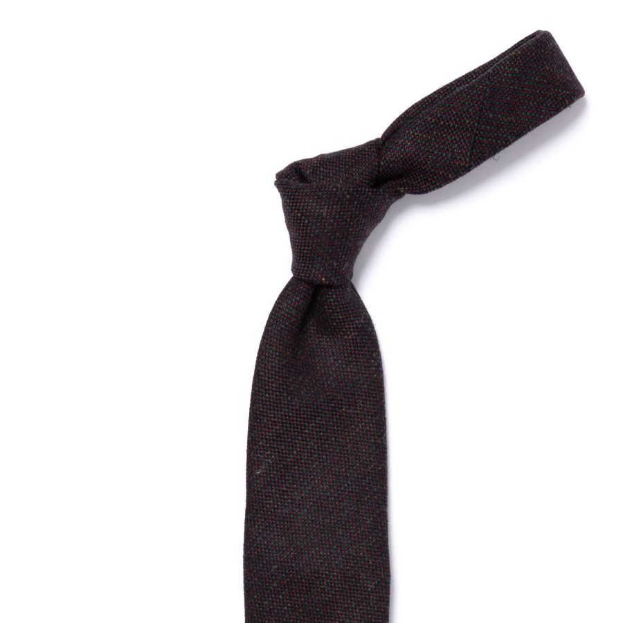 Ties | Cesare Attolini Ca Archivio Storico: Tie "Testa Dell'Ago" In Pure Cashmere - Handrolle