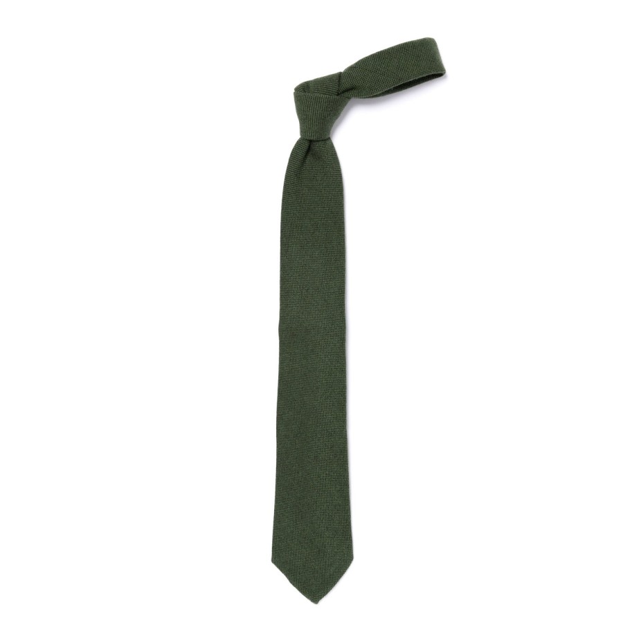Ties | Cesare Attolini Ca Archivio Storico: Tie "Testa Dell'Ago" In Pure Cashmere - Handrolle