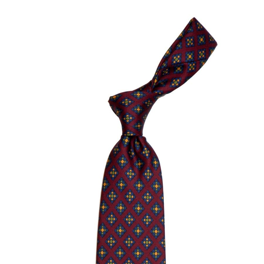 Ties | E. Marinella Limited Edition - Burgundy Tie "Archivio 1944"