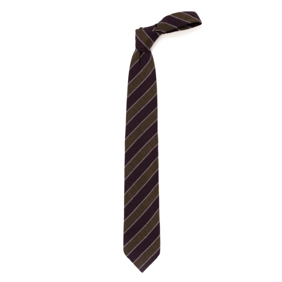 Ties | Cesare Attolini Ca Archivio Storico: Tie "Striscia Del Stedente" Made Of Wool And Silk
